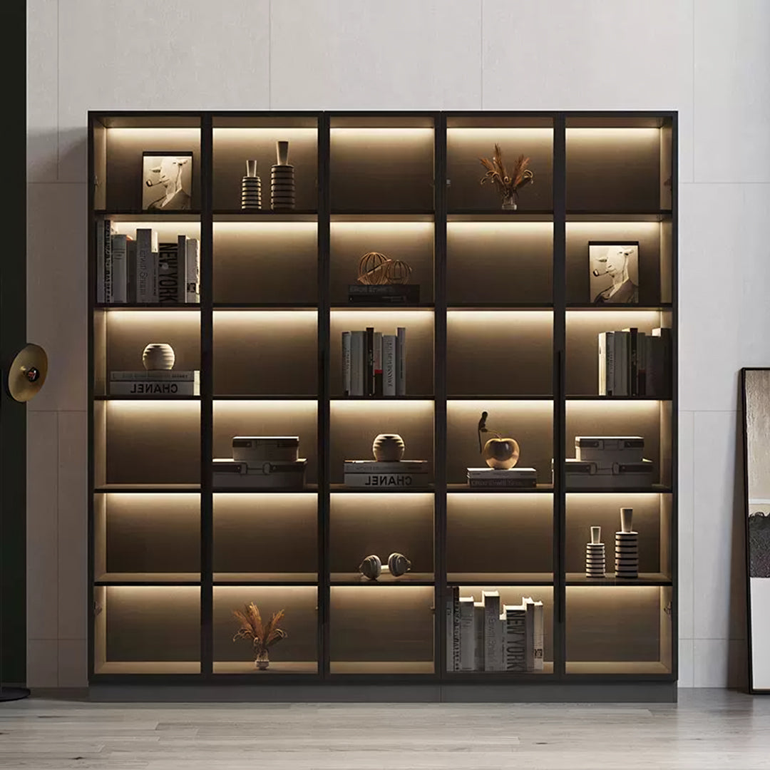 Kauffman Wine Storage With Glass Doors, Display Cabinet