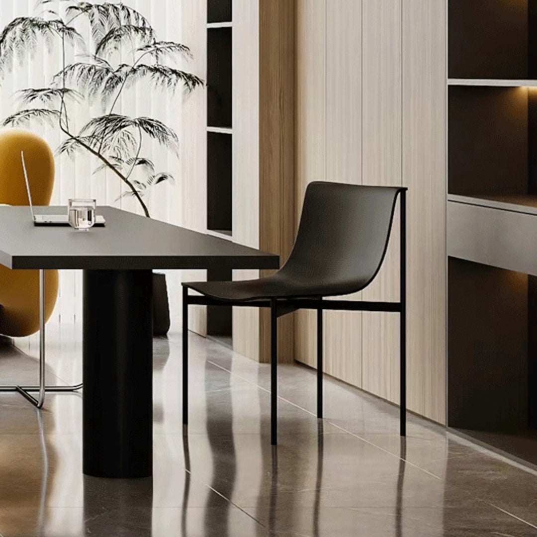 Choi Dining Chair With Armrest, Leather