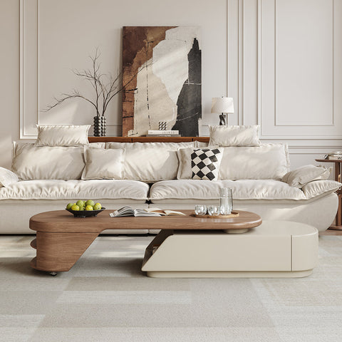 Zubair Oval Extendable Coffee Table With Storage