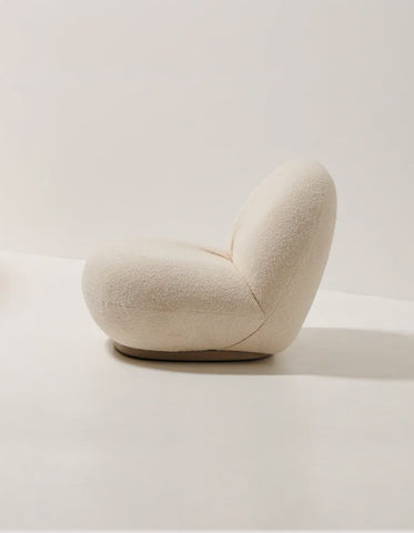 Classic Boucle Pacha Lounge Chair, Gold Base