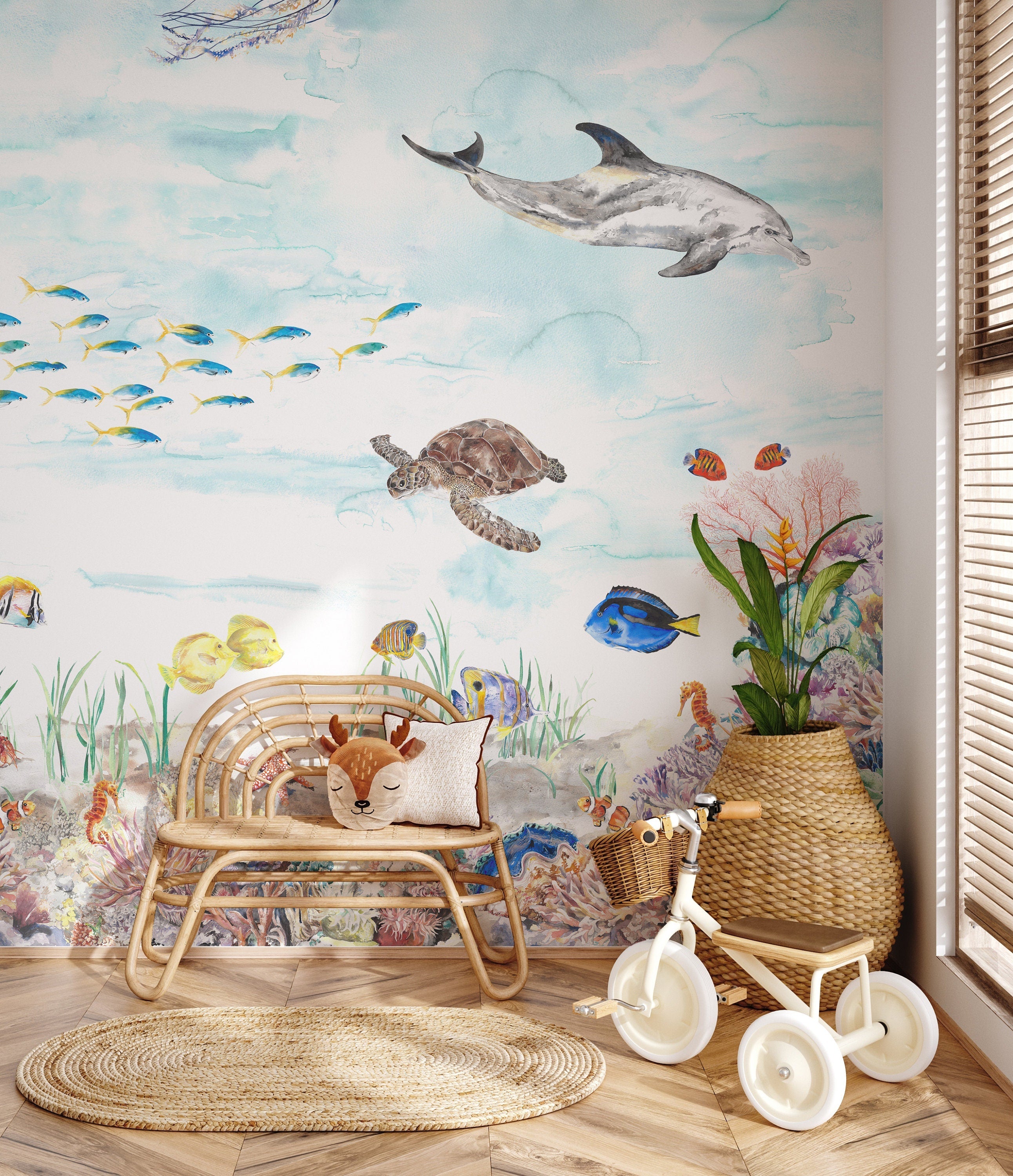 Coral Reef Underwater Mural Wallpaper
