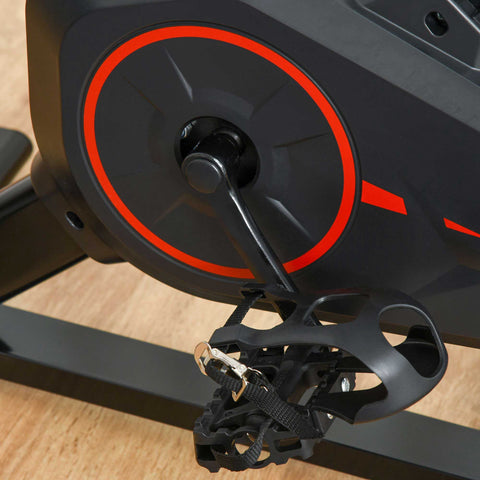 HOMCOM Indoor Upright Exercise Bike Machine, with Adjustable Seat, Resistance, Handlebar, LCD Display