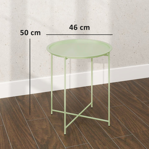 Outsunny Steel Removable Tray Top Garden Table - Green