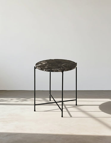 Omojuwa Round Side Table, Marble