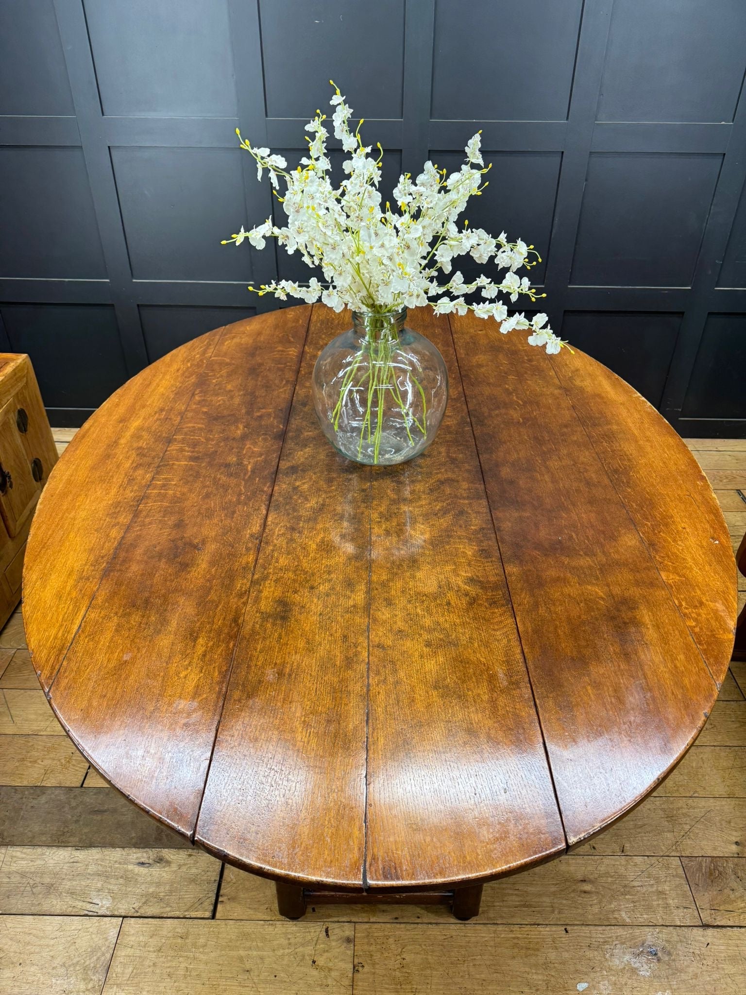 Antique Oak Wake Table Gateleg Dining Table / Large Kitchen table sideboard