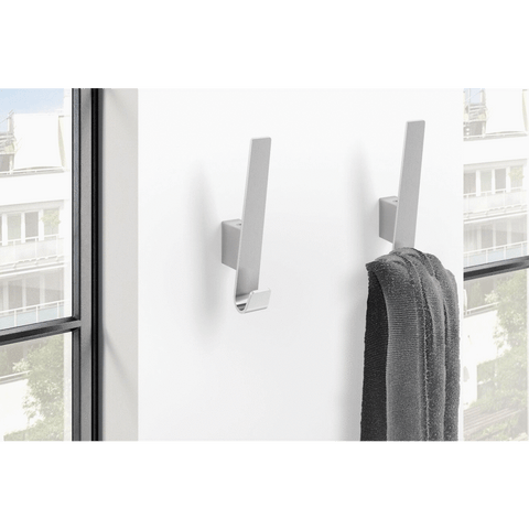 Zack Akes Brushed Stainless Steel Wall Hook with Concealed Mounting