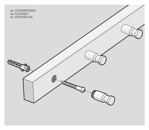 Zack Accolo Premium Stainless Steel Wall Coat Rack - German Engineering