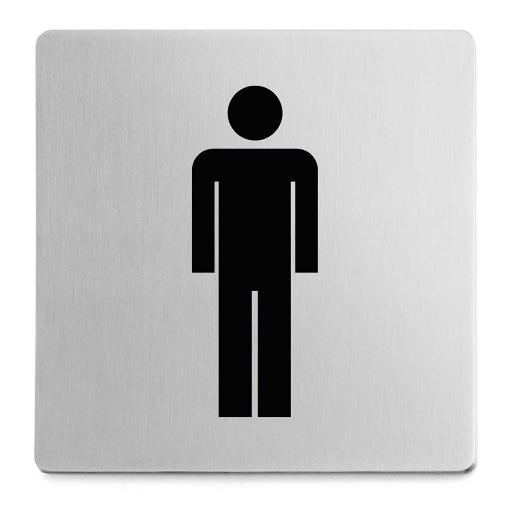 Zack Indici Premium Brushed Stainless Steel Men's Information Sign
