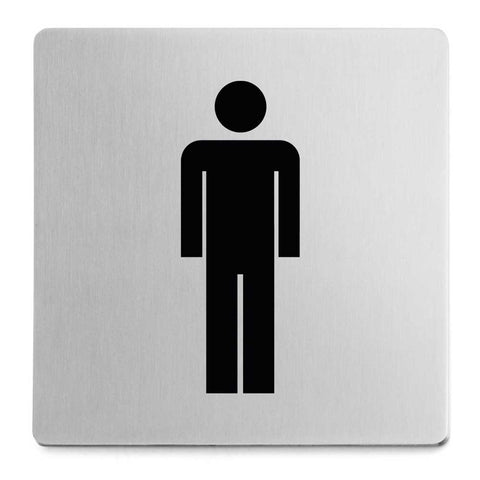 Zack Indici Premium Brushed Stainless Steel Men's Information Sign
