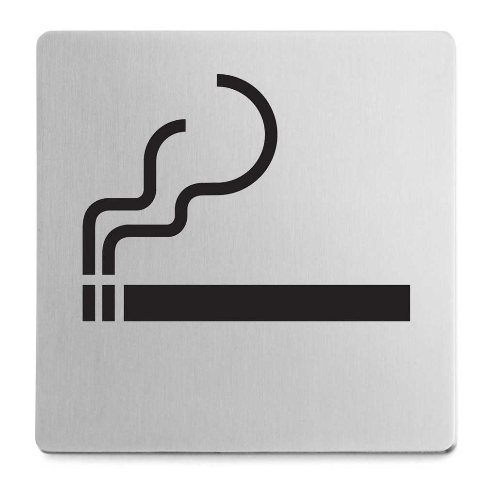 Zack Indici Premium Smoking Permitted Sign - Brushed Steel 50720