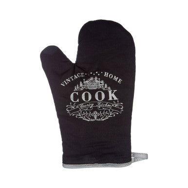 Vintage Home Black Single Oven Glove