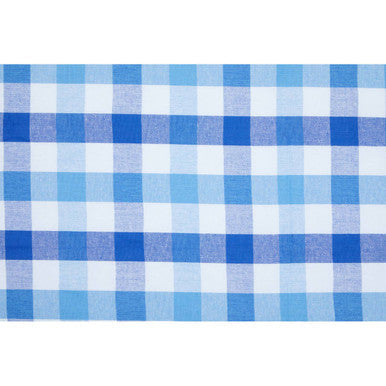 Thread and Loom Blue Check Tablecloth