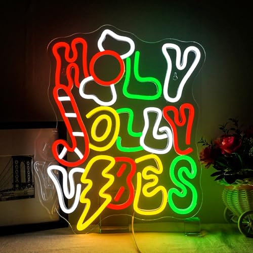 ineonlife Christmas Ambiance Neon Sign for Wall Decor, Dimmable Festive Led Signs USB Powered Neon Lights for Merry Christmas Party Living Room Pub