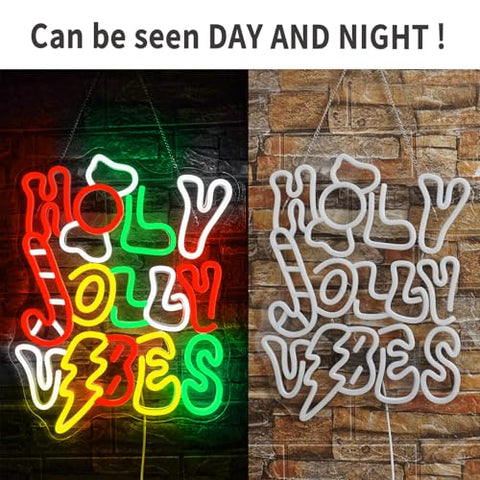 ineonlife Christmas Ambiance Neon Sign for Wall Decor, Dimmable Festive Led Signs USB Powered Neon Lights for Merry Christmas Party Living Room Pub
