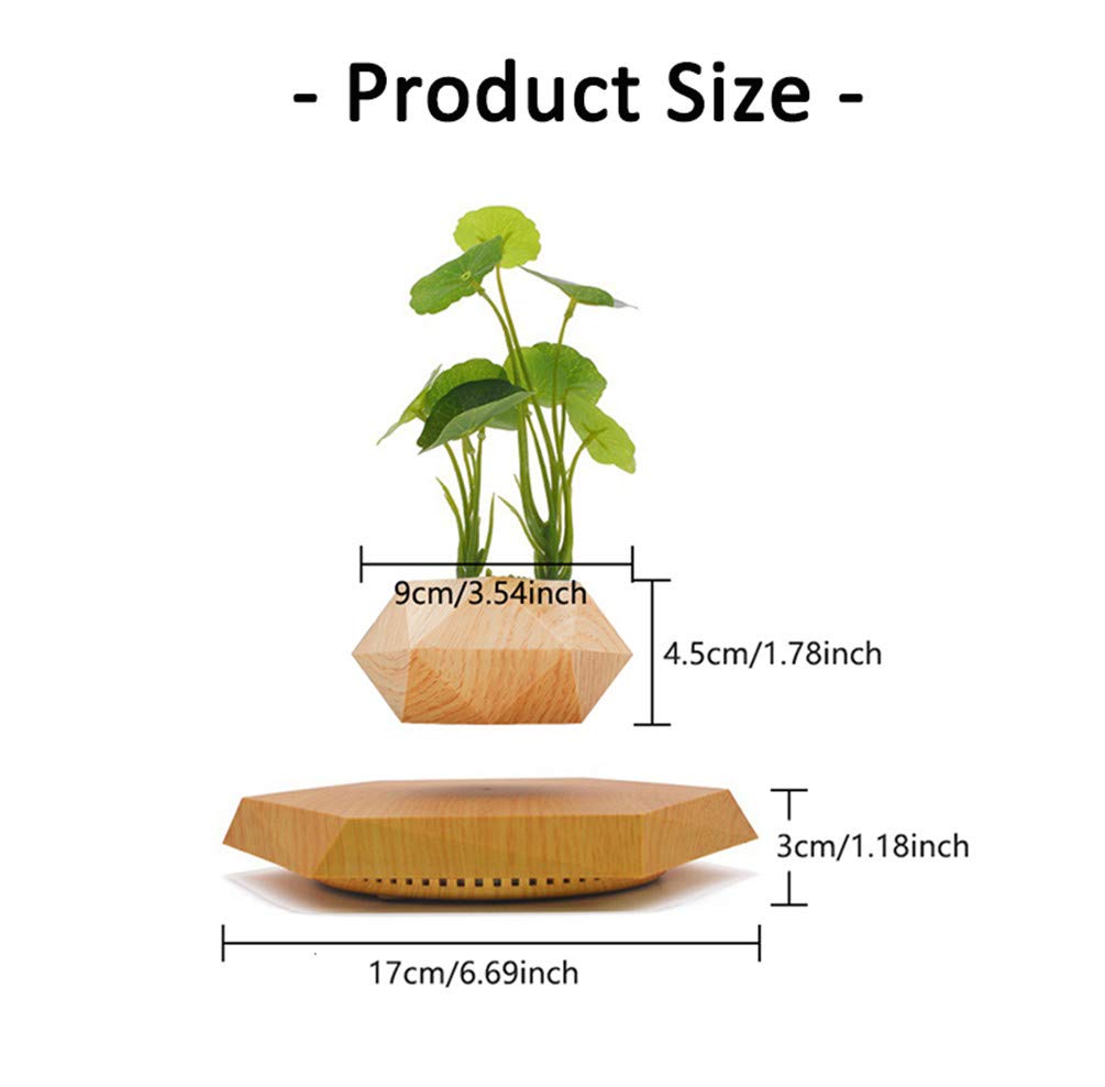 Kiko-ershaa Levitation Plant Pot Floating Air Bonsai Pot Suspension Flower Pot Planter for Desk Decoration