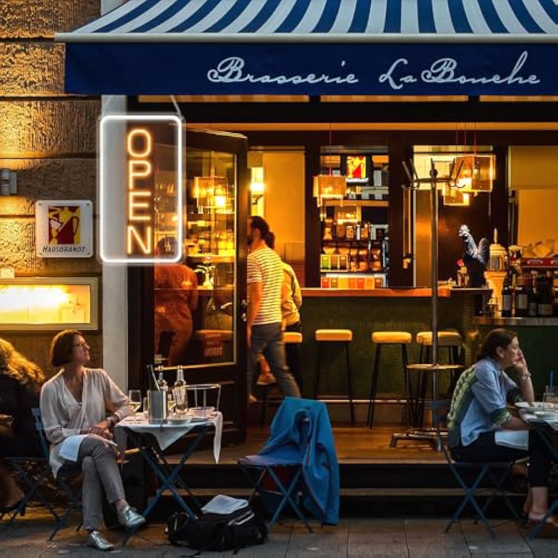 22.8"x 11.8" LED Neon Open Sign for Business, Ultra Bright Lighted Sign Open, Electric Light up Sign for Stores, Restaurants Offices Retail Shops Window Storefronts