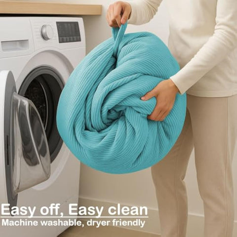 Nobildonna Storage Soft Toy Bean Bag Chair Cover Only Without Filling for Kids Adults. Lazy Sofa Beanbag Stuffed Animal (110x89cm)