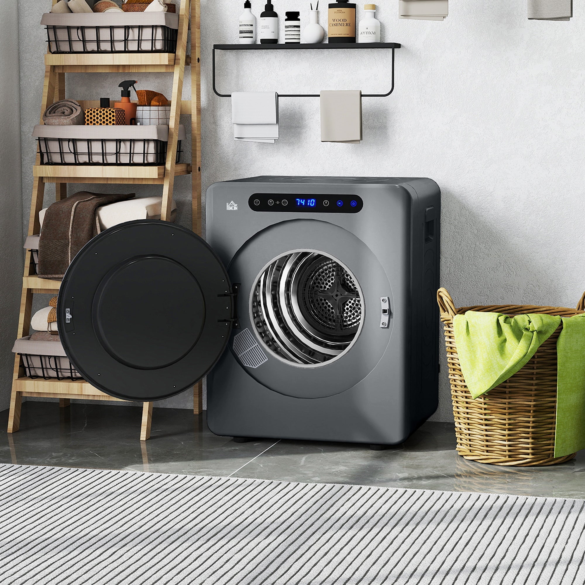 HOMCOM 4kg Compact 40-60℃  Tumble Dryer - Grey