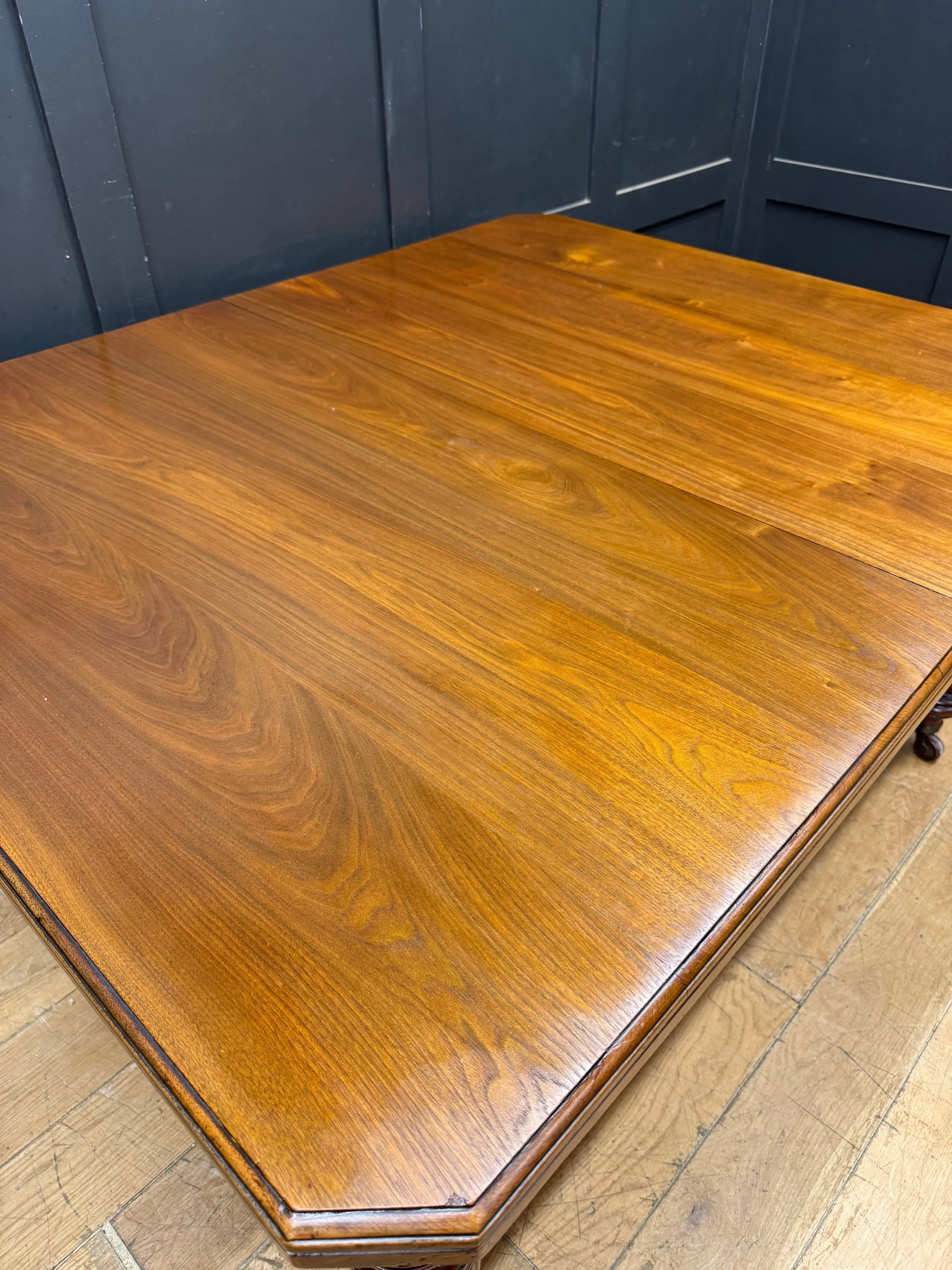 Victorian Solid Walnut Extending Dining Kitchen Table Seats 8 to 10 Antique
