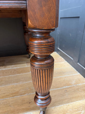 Victorian Solid Walnut Extending Dining Kitchen Table Seats 8 to 10 Antique