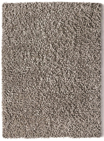 Maine Grey Shaggy Pile Wool Rug