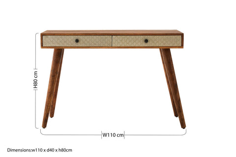 Boho 2 Drawer Acacia Wood Console Table