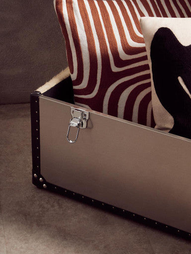 Kensington Townhouse Black And White Genuine Cowhide Storage Trunk