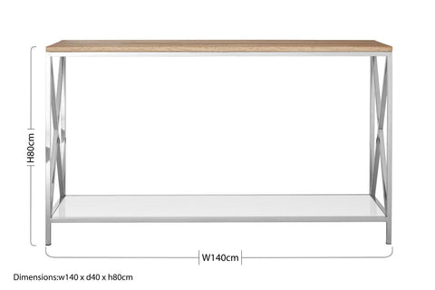 Chiswick Oak Wood Console Table