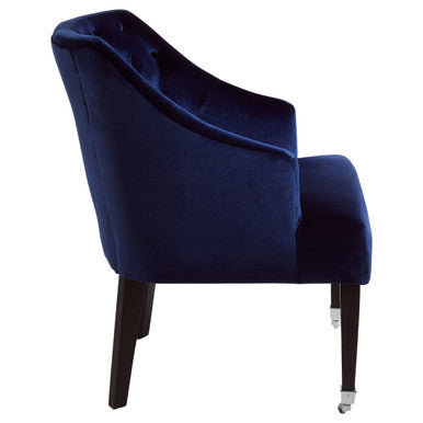 Darwin Blue Velvet Lounge Chair