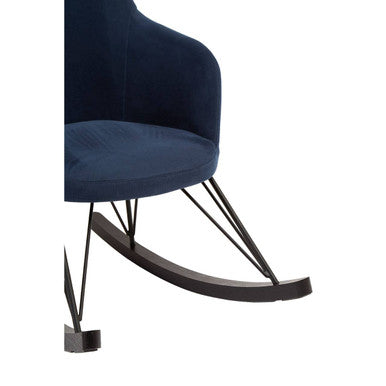 Kolding Blue Fabric Rocking Chair