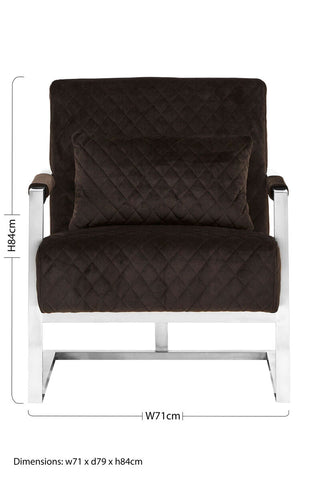 Gatsby Black Fabric Armchair
