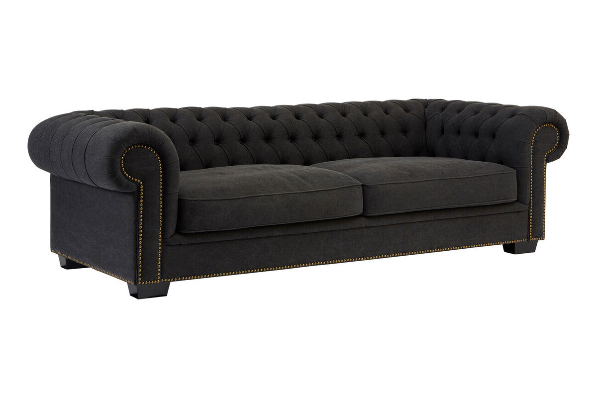 Lincoln 3 Seater Charcoal Fabric Sofa