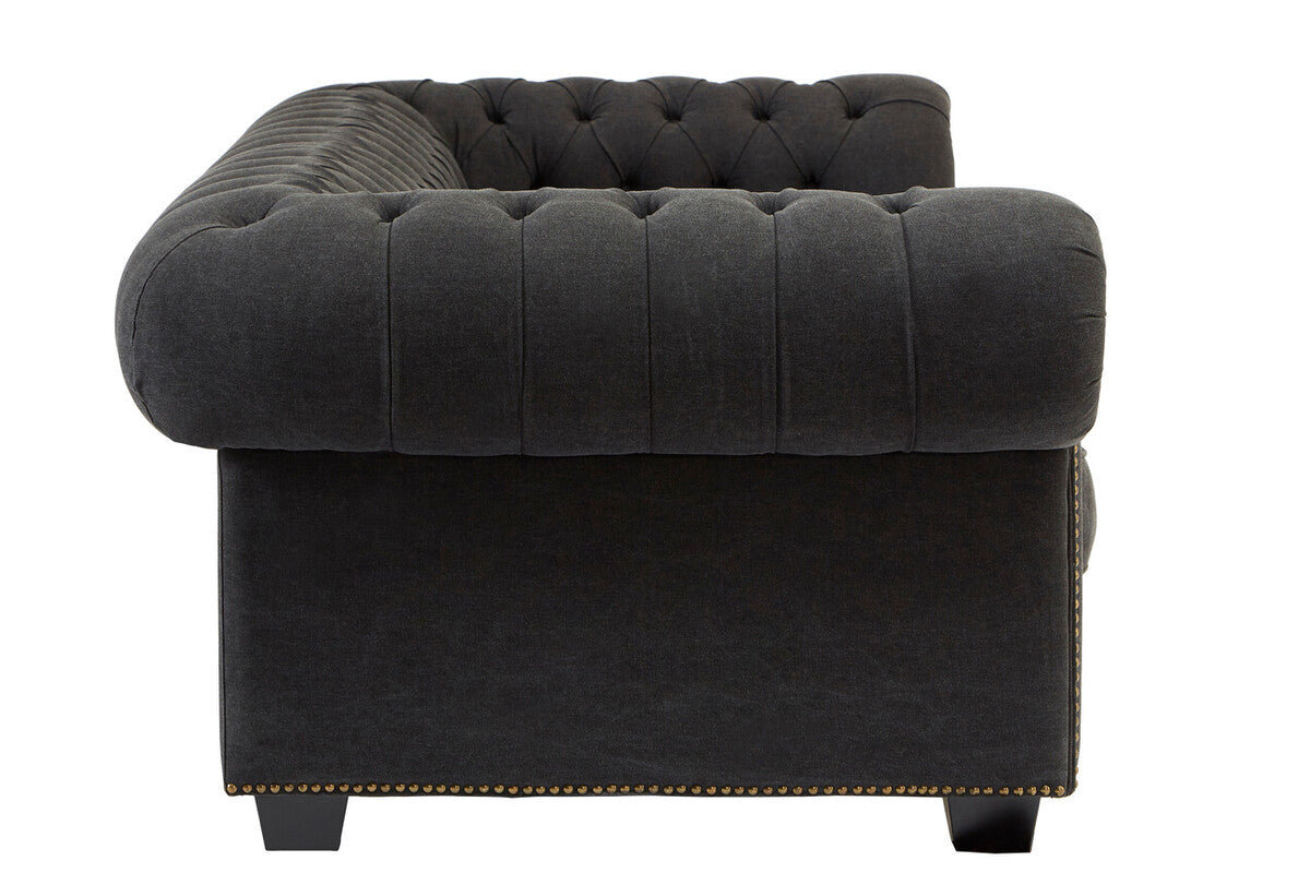 Lincoln 3 Seater Charcoal Fabric Sofa