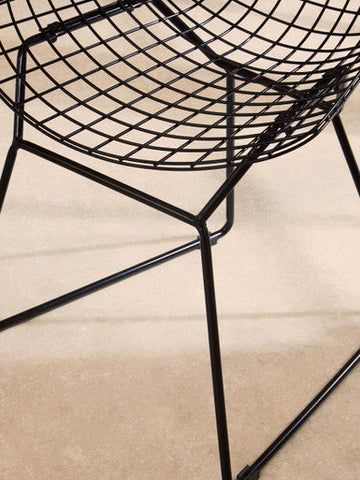 District Black Metal Wire Chair
