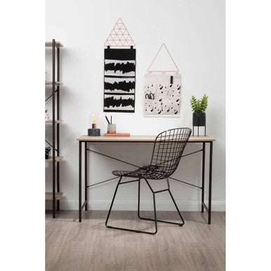 District Black Metal Wire Chair