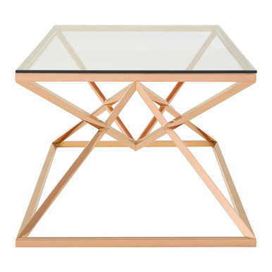 Allure Corseted Rose Gold Coffee Table