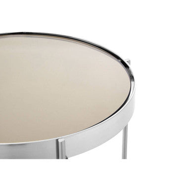 Allure Grey Mirror Tall Side Table