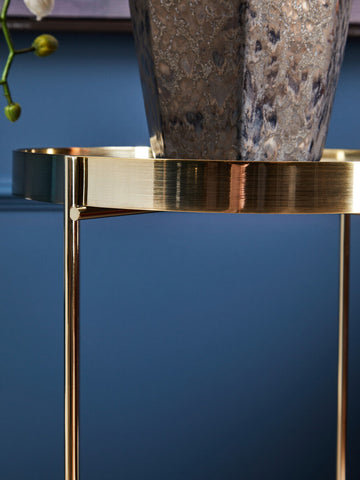 Allure Black Mirror Tall Side Table