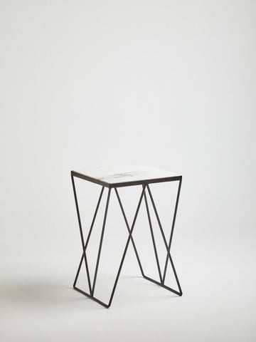Shalimar Side Table With Matte Black Legs