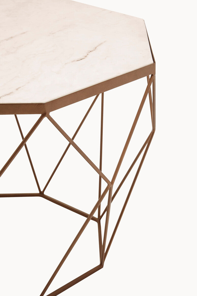 Shalimar Octagon White Marble Coffee Table