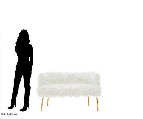 Clarence Natural Fur Effect Sofa