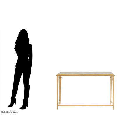 Alvaro Console Table With White Marble Top