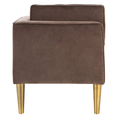 Louxor Grey Velvet Left Hand Chaise Longue