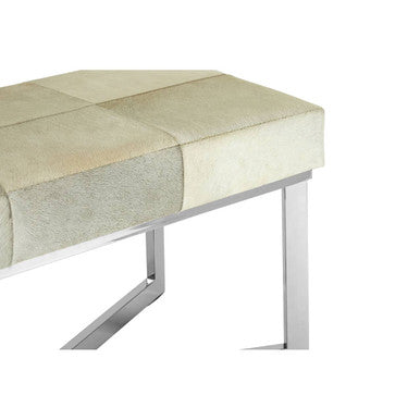 Kensington Townhouse Grey Hair on Leather Bench