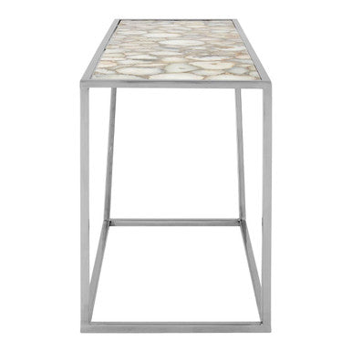 Vita White Agate Console Table