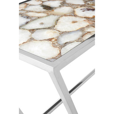 Vita White Agate Console Table
