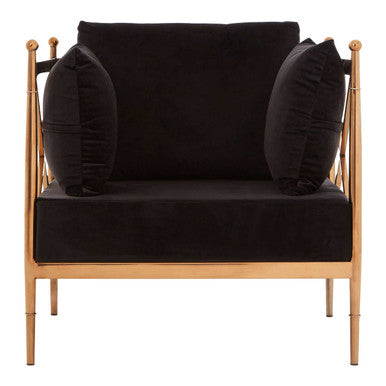 Novo Chair With Rose Gold Finished Metal Arms