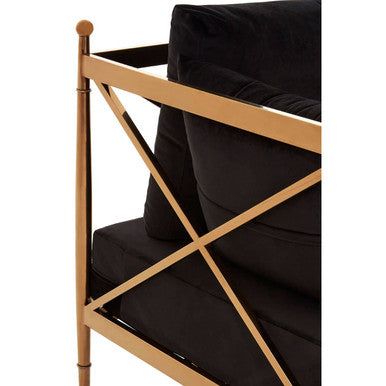 Novo Chair With Rose Gold Finished Metal Arms