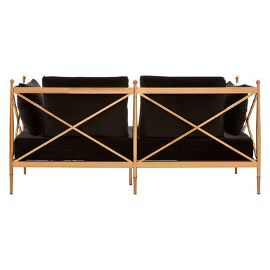 Novo 2 Seat Rose Gold Lattice Arms Sofa