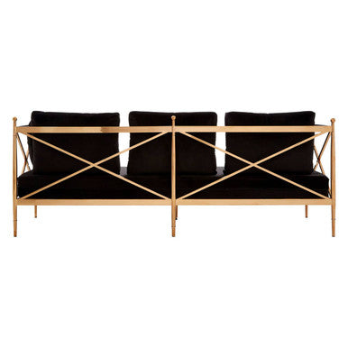 Novo 3 Seat Rose Gold Lattice Arms Sofa